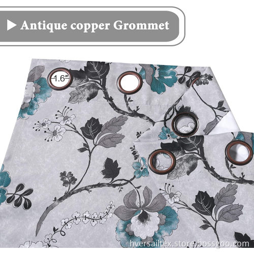 Vintage Floral Blackout Curtains